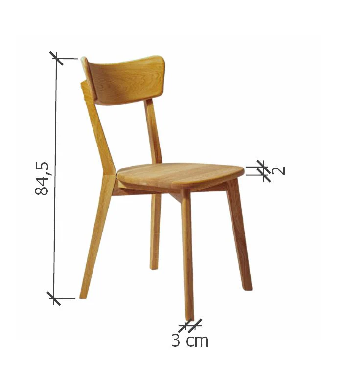 Pack de 2 o 4 Sillas de Comedor de Madera Maciza de Roble Diana | NordicStory - Image 8
