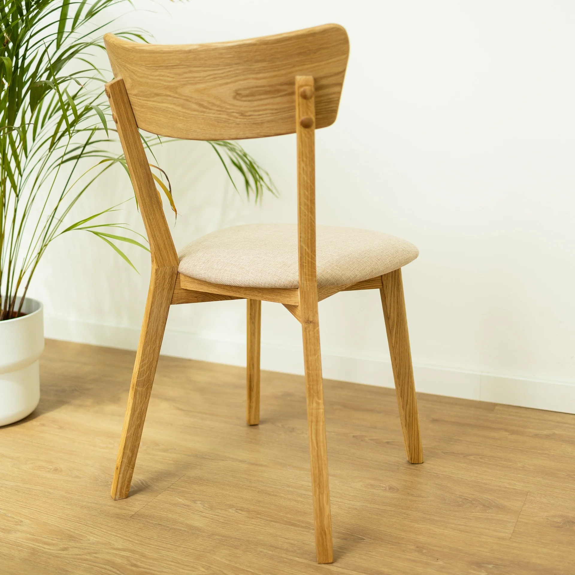 Pack de 2 o 4 Sillas de Comedor de Madera Maciza de Roble Diana Beige | NordicStory - Image 7