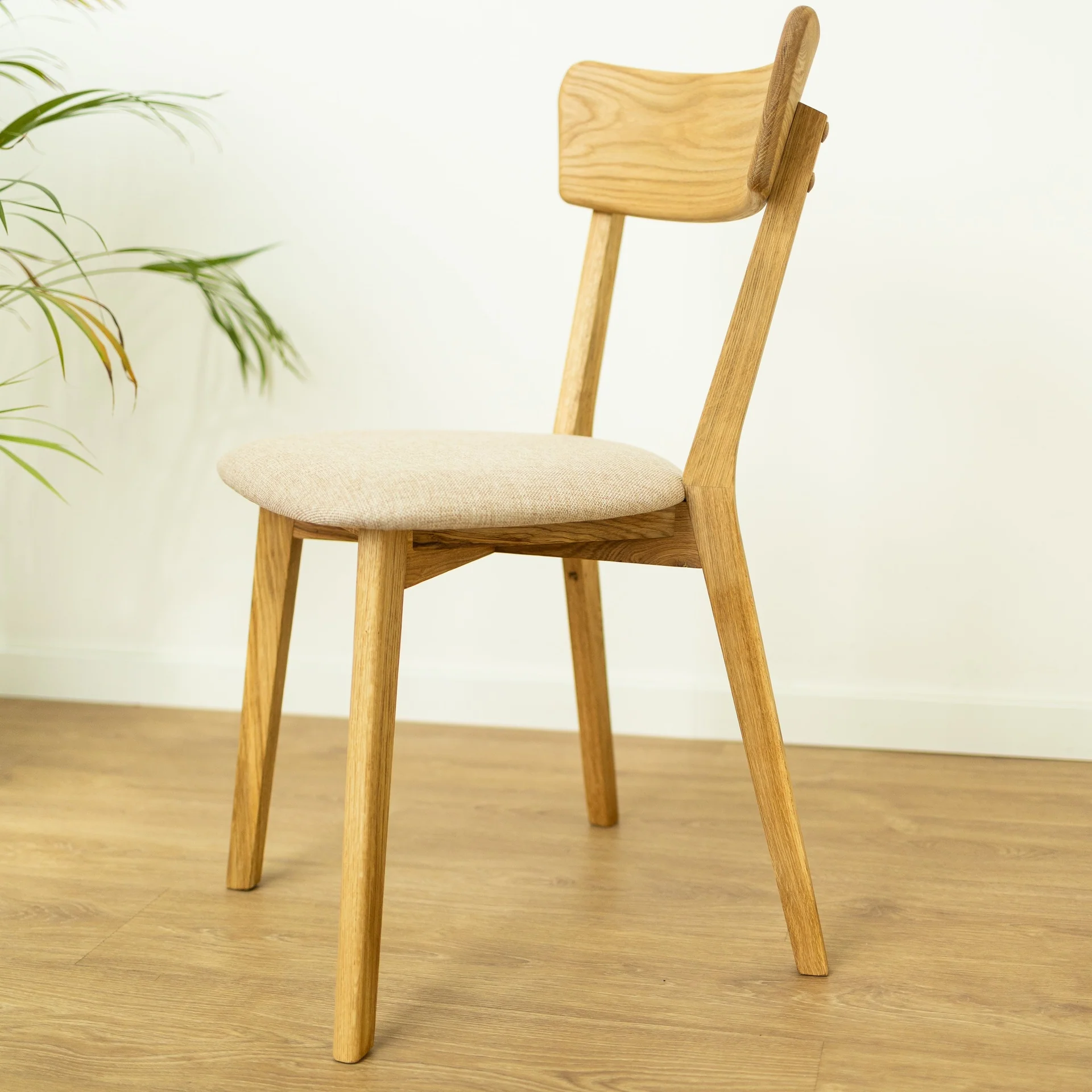 Pack de 2 o 4 Sillas de Comedor de Madera Maciza de Roble Diana Beige | NordicStory - Image 9