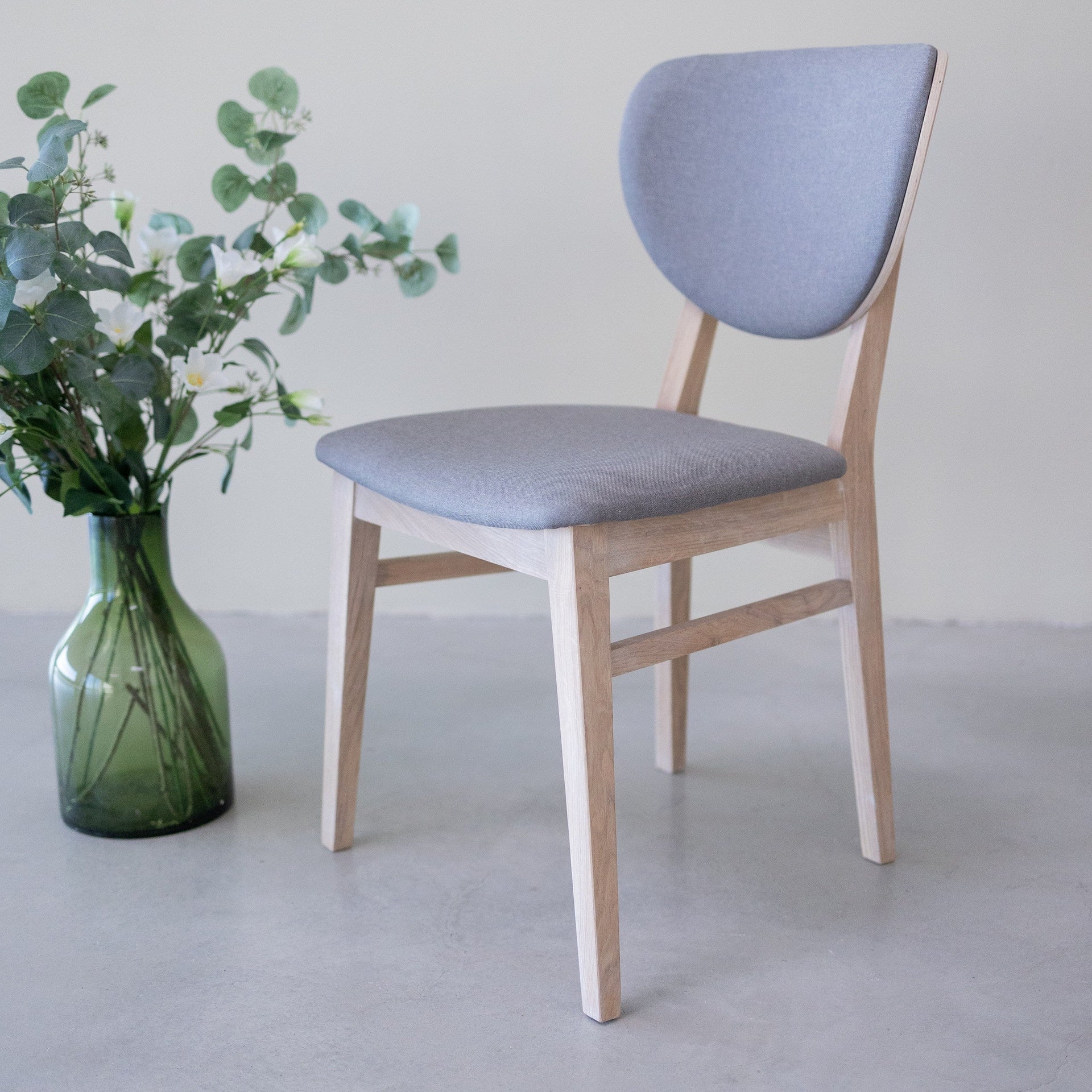 Pack de 2 o 4 Sillas de Comedor Nova, Estructura de Madera Maciza de Roble Blanqueado | NordicStory - Image 3