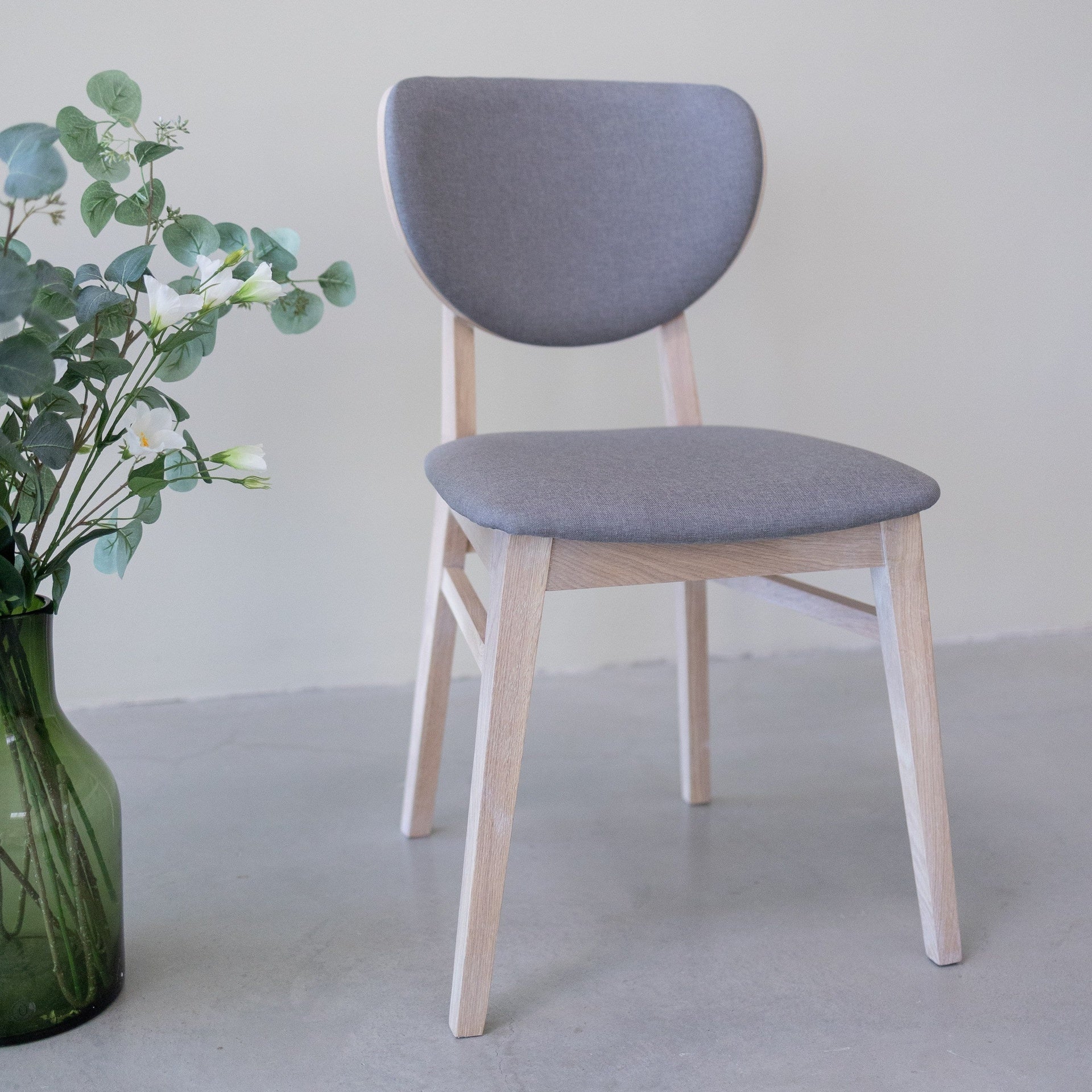 Pack de 2 o 4 Sillas de Comedor Nova, Estructura de Madera Maciza de Roble Blanqueado | NordicStory - Image 8