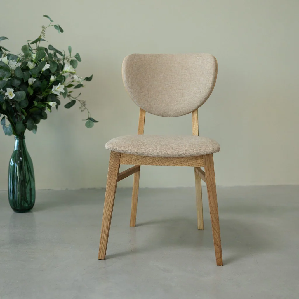 Pack de 2 o 4 Sillas de Comedor Nova, Estructura de Madera Maciza de Roble, Tapizado | NordicStory - Image 13