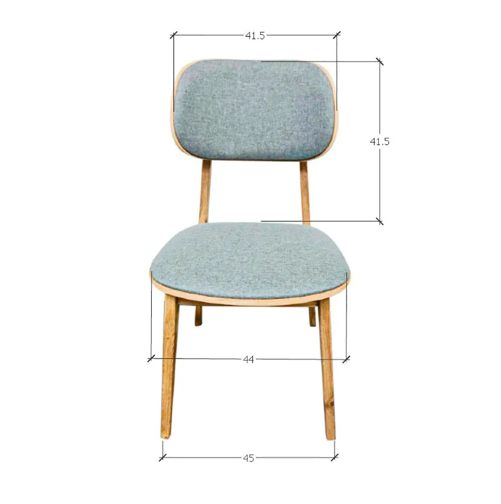 Pack de 2 o 4 Sillas de Comedor Varde, Estructura de Madera Maciza de Roble, Tapizado | NordicStory - Image 12