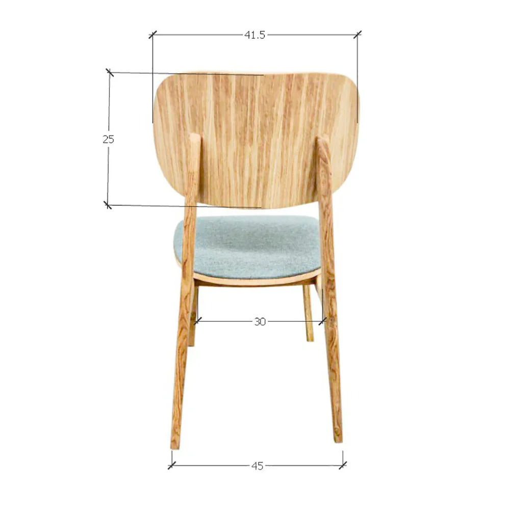 Pack de 2 o 4 Sillas de Comedor Varde, Estructura de Madera Maciza de Roble, Tapizado | NordicStory - Image 13