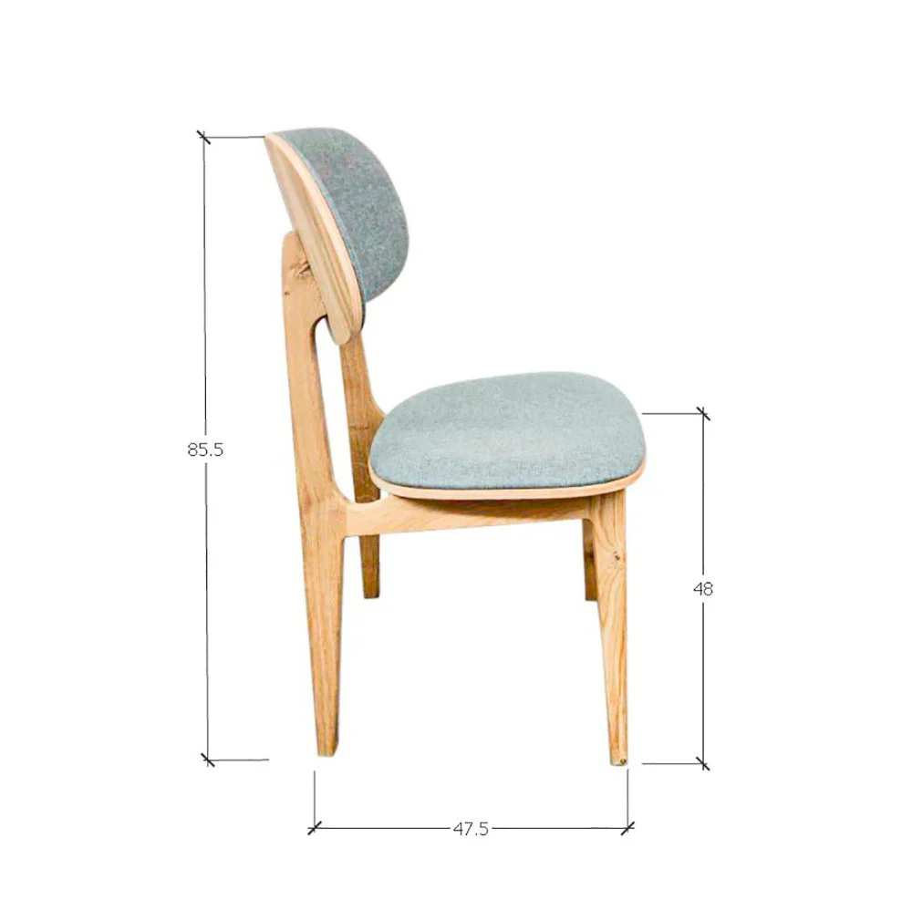Pack de 2 o 4 Sillas de Comedor Varde, Estructura de Madera Maciza de Roble, Tapizado | NordicStory - Image 14