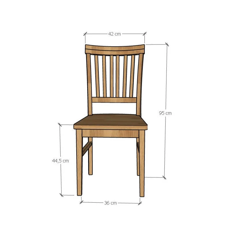 Pack de 2 o 4 Sillas de Comedor de Madera Maciza de Roble Provance | NordicStory - Image 15