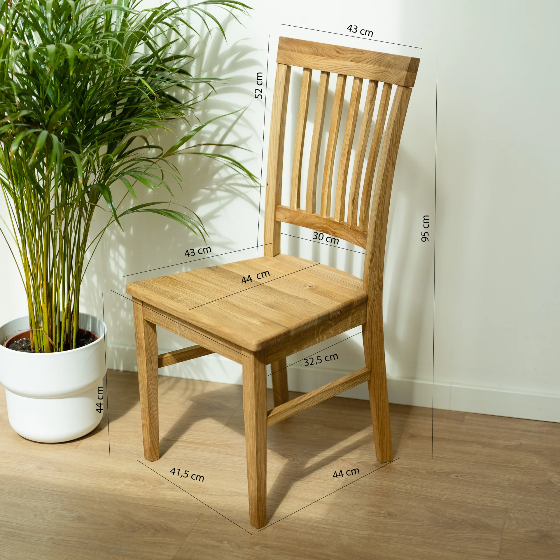 Pack de 2 o 4 Sillas de Comedor de Madera Maciza de Roble Provance | NordicStory - Image 3