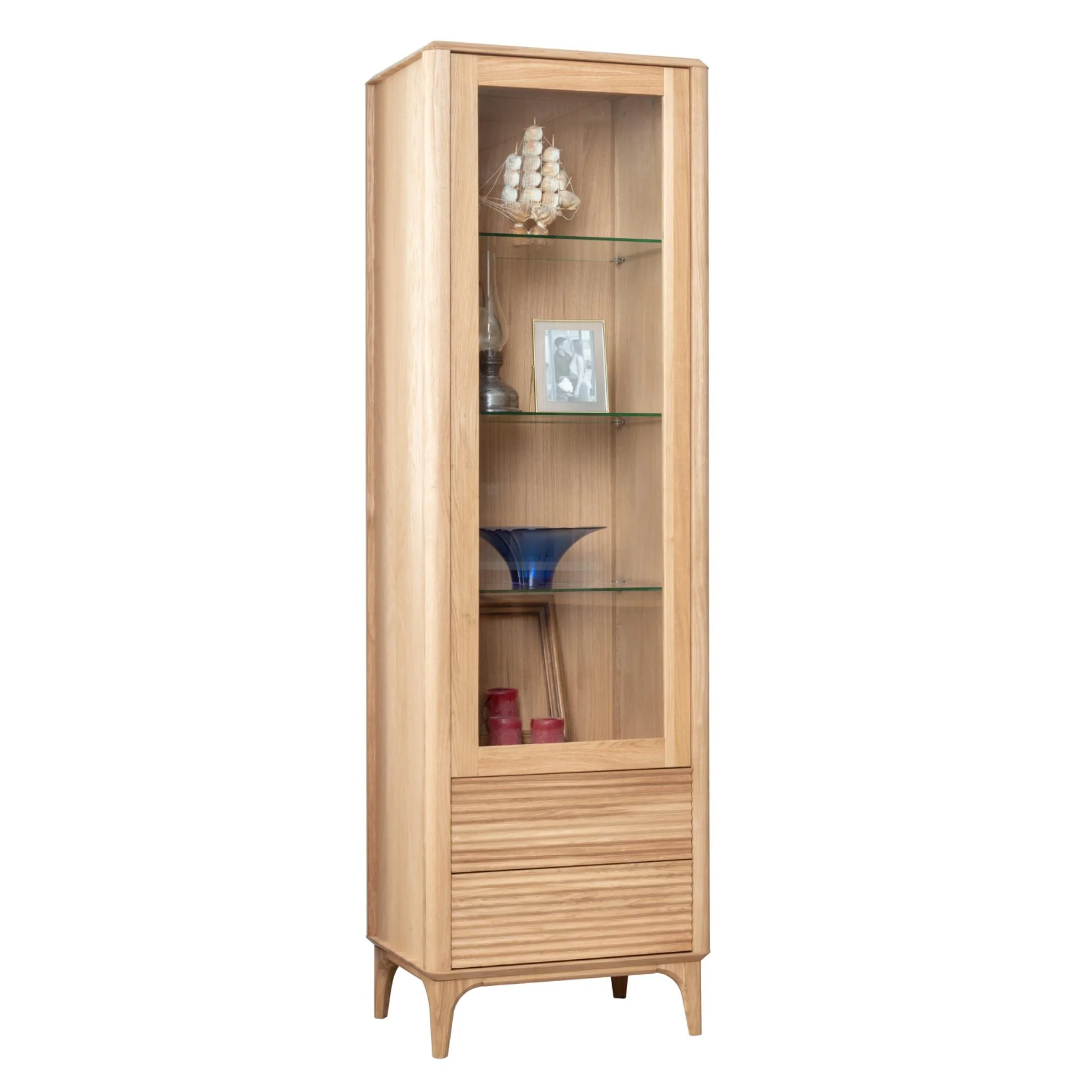 Vitrina de madera maciza roble Oxford 1 | NordicStory - Image 3