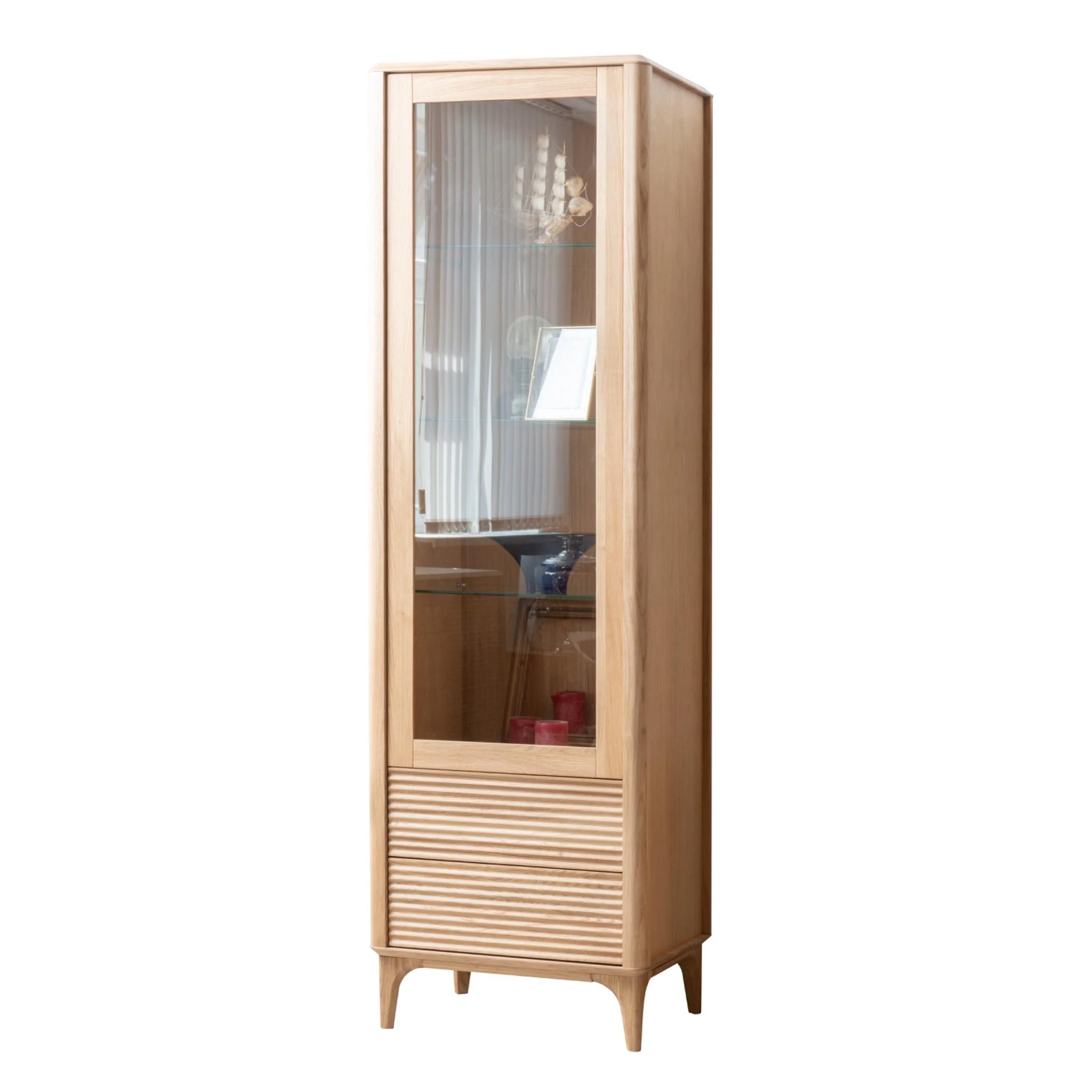 Vitrina de madera maciza roble Oxford 1 | NordicStory - Image 4
