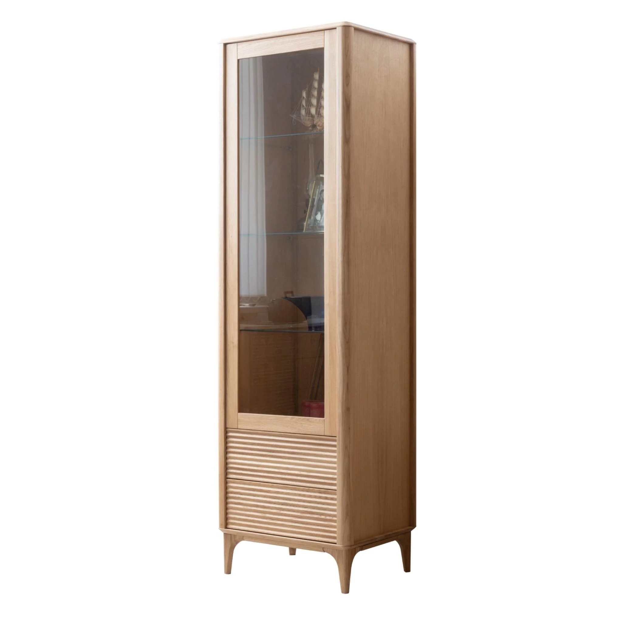 Vitrina de madera maciza roble Oxford 1 | NordicStory - Image 5