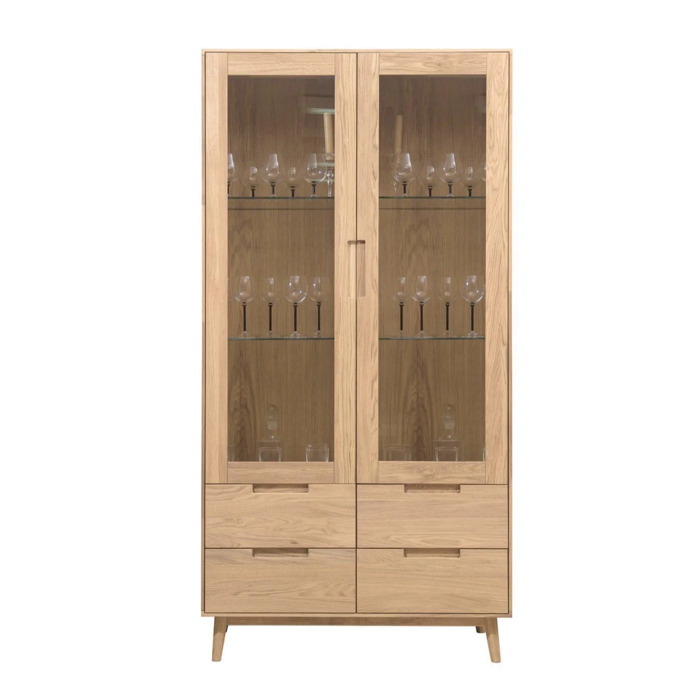 Armario Vitrina de madera maciza de roble Escandi 2 | NordicStory - Image 9
