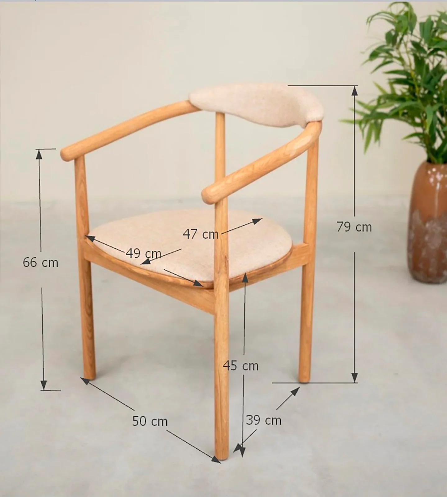 Pack de 2 o 4 Sillas de Comedor Lord, Estructura de Madera Maciza de Roble | NordicStory - Image 7