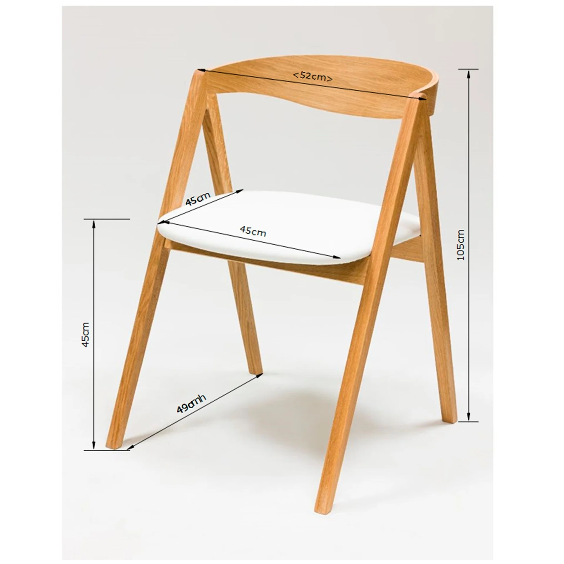 Pack de 2 o 4 Sillas de Comedor de Madera Maciza de Roble Oscar, tapizado | NordicStory - Image 25