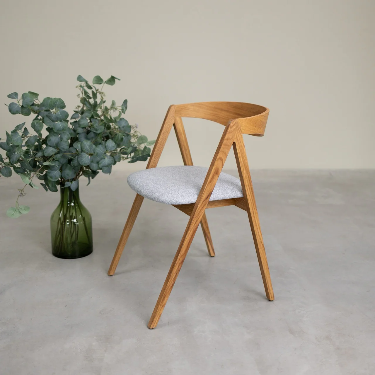 Pack de 2 o 4 Sillas de Comedor de Madera Maciza de Roble Oscar, tapizado | NordicStory - Image 5