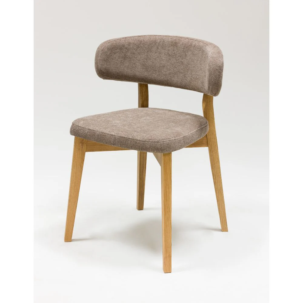 Pack de 2 o 4 Sillas de Comedor de Madera Maciza de Roble Claus, tapizado Gris o Marron | NordicStory - Image 8