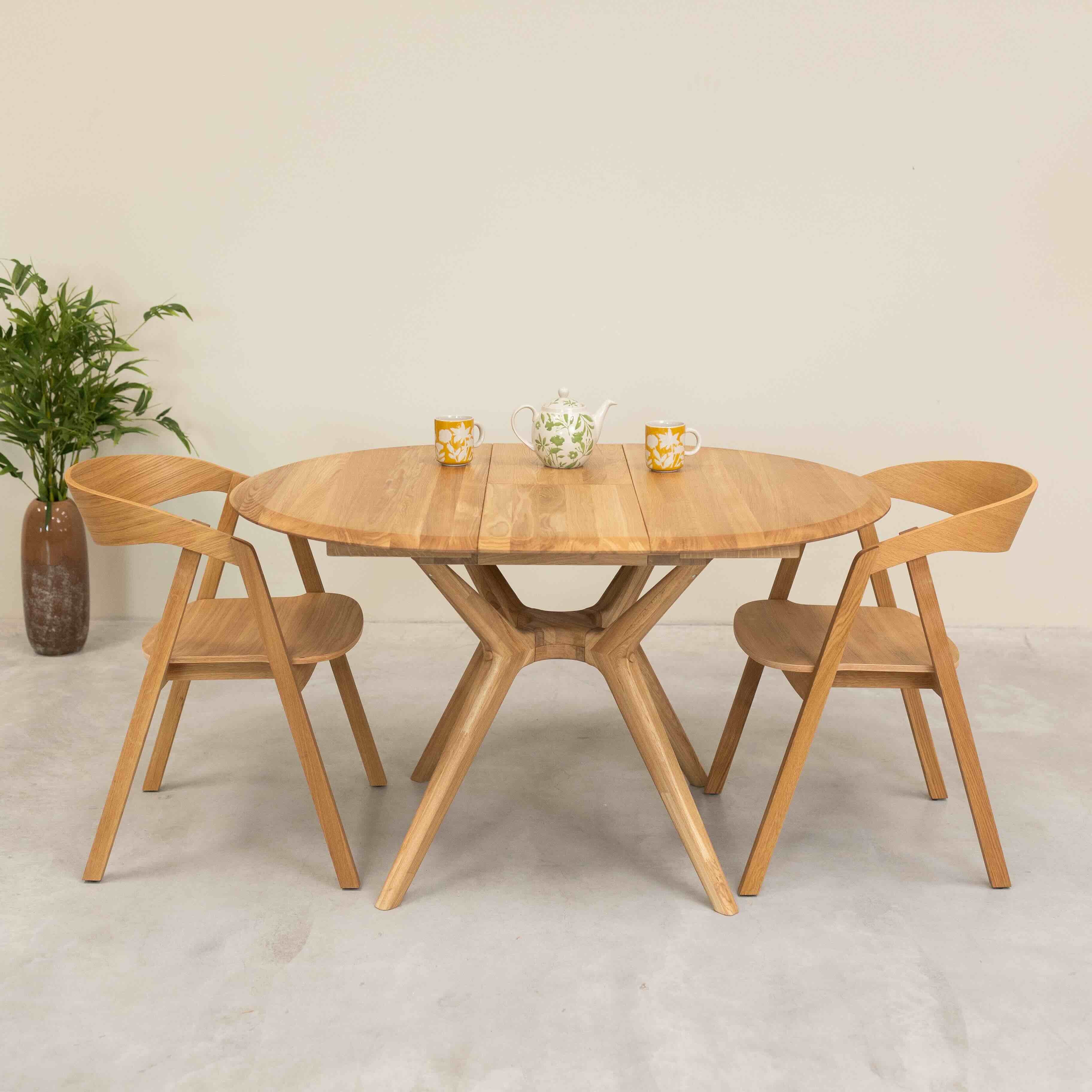 Pack de 2 o 4 Sillas de Comedor de Madera Maciza de Roble Knut | NordicStory