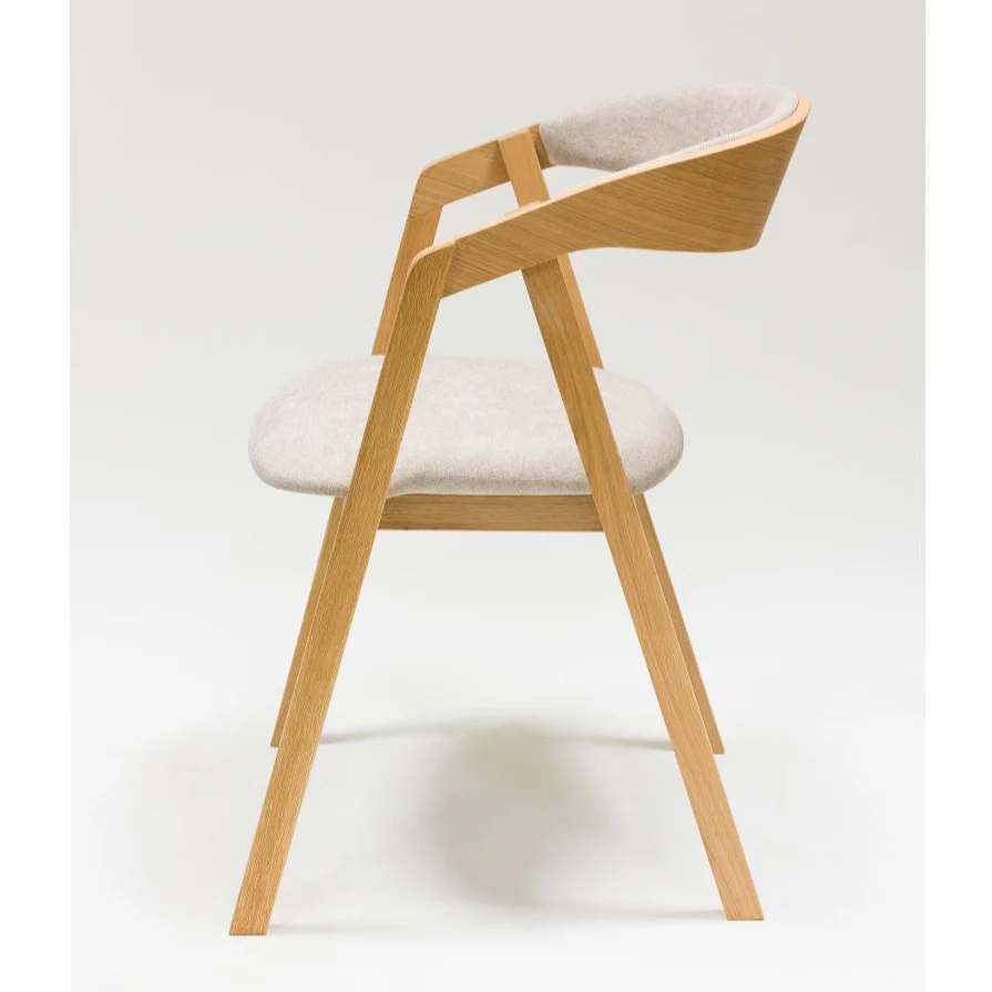 Pack de 2 o 4 Sillas de Comedor de madera maciza de roble Knut, tapizado Beige/Gris Antracita | NordicStory - Image 13