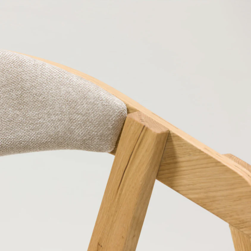 Pack de 2 o 4 Sillas de Comedor de madera maciza de roble Knut, tapizado Beige/Gris Antracita | NordicStory - Image 14