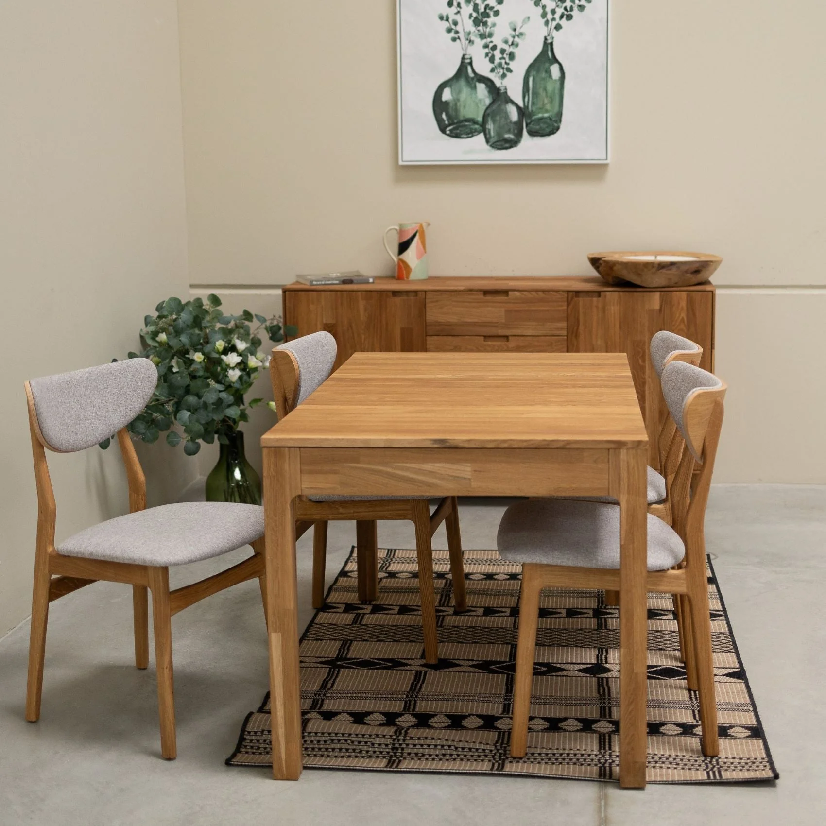 Pack de 2 o 4 Sillas de Comedor de Madera Maciza de Roble Maxwell, tapizado | NordicStory - Image 2